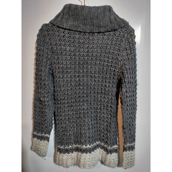 Ann Taylor Loft gray knit turtleneck sweater Wool & Alpaca Blend Medium Petite - Picture 3 of 5
